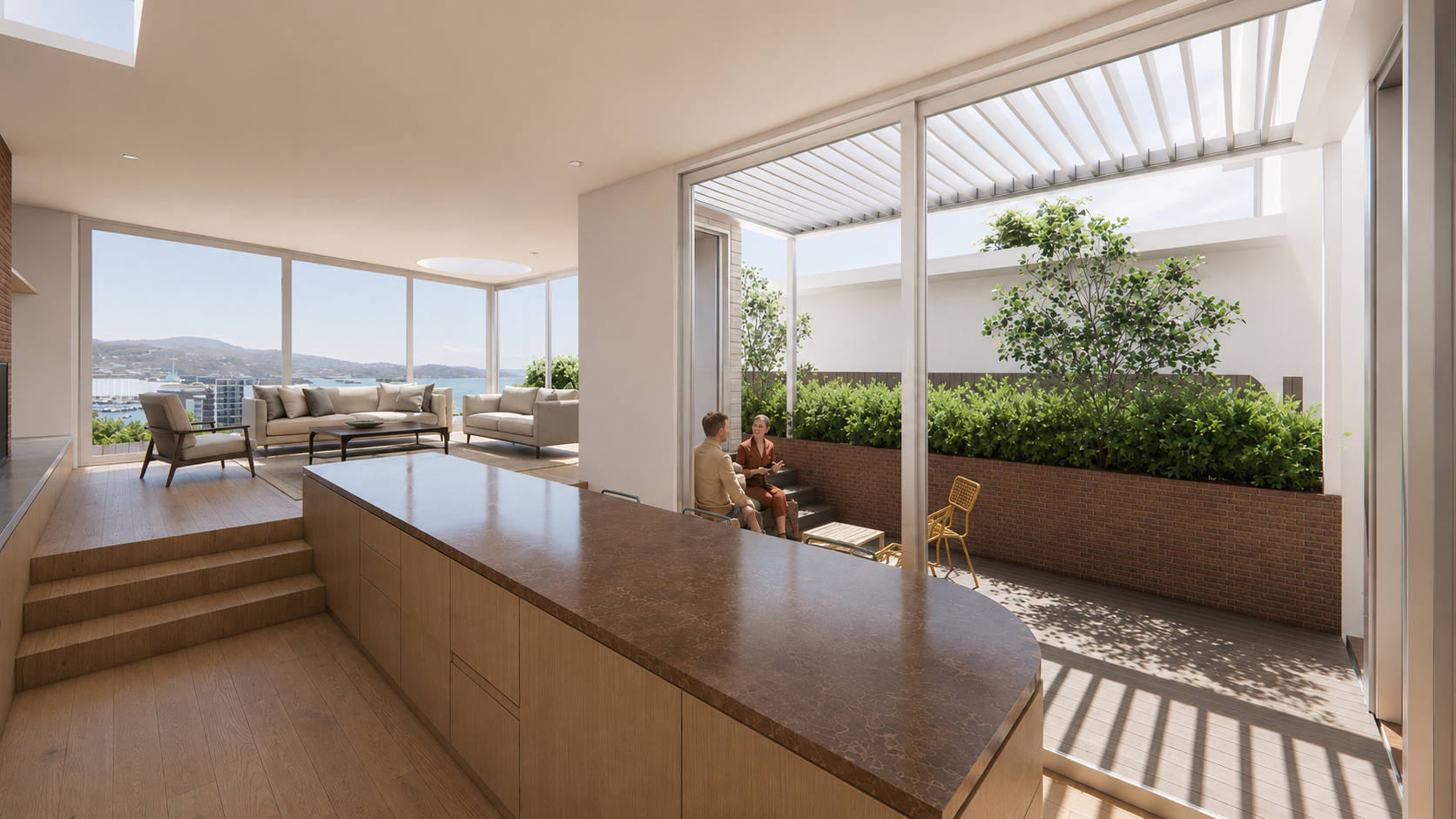 Roxburgh Street House kitchen render