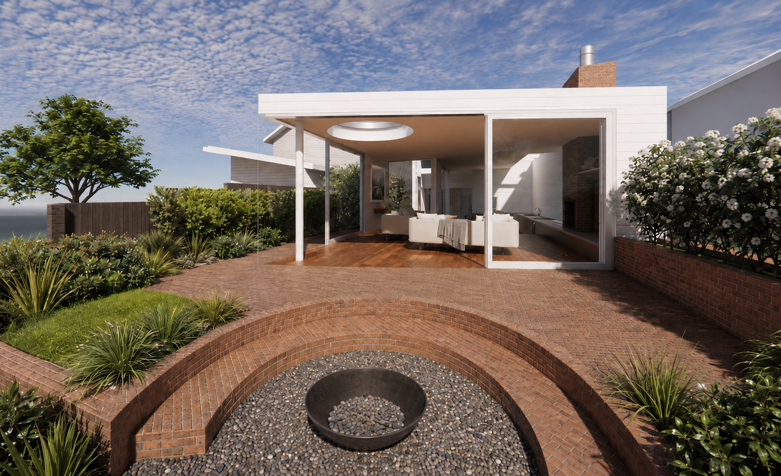 Roxburgh Street House lounge exterior render