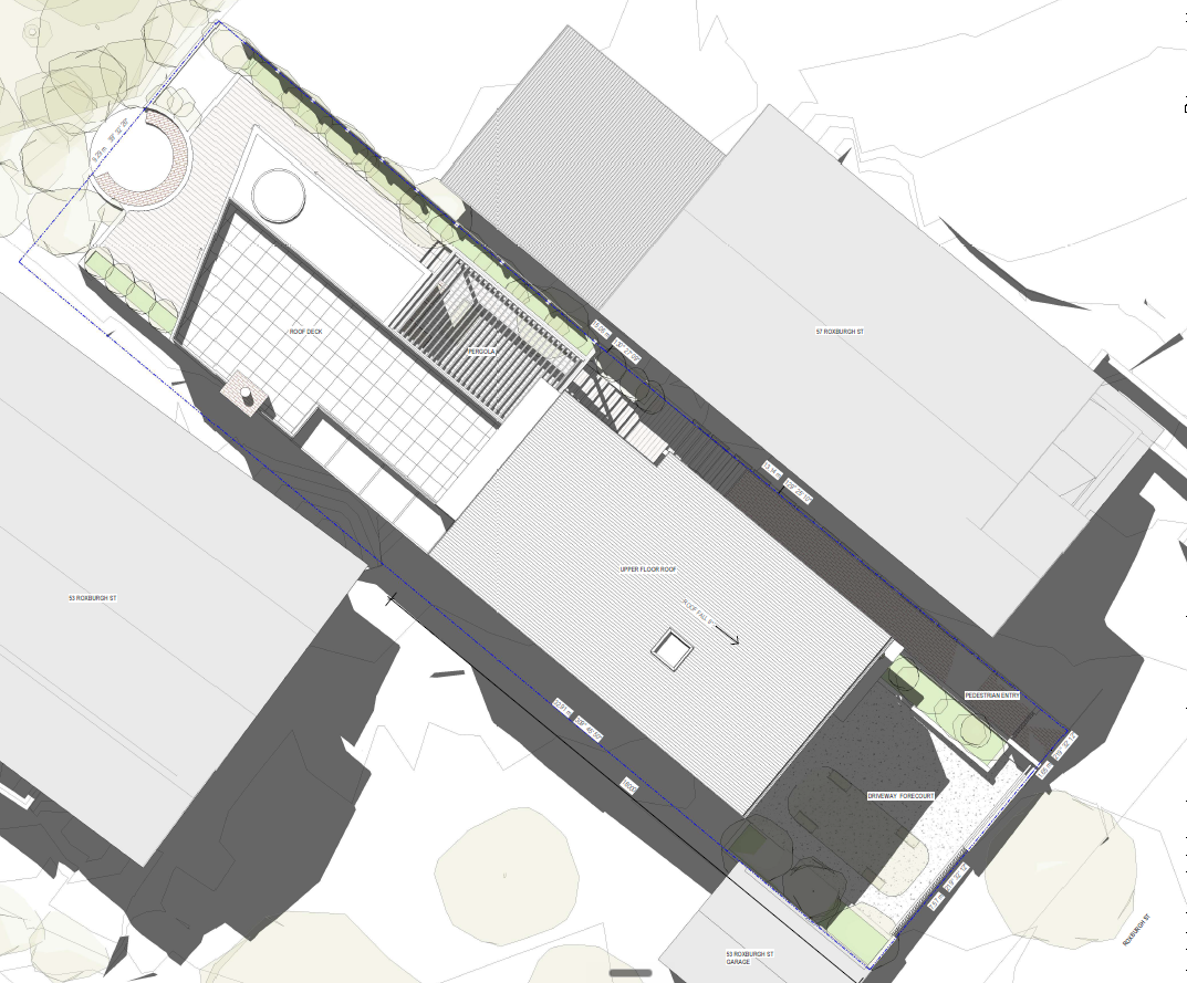 Roxburgh Street House site plan