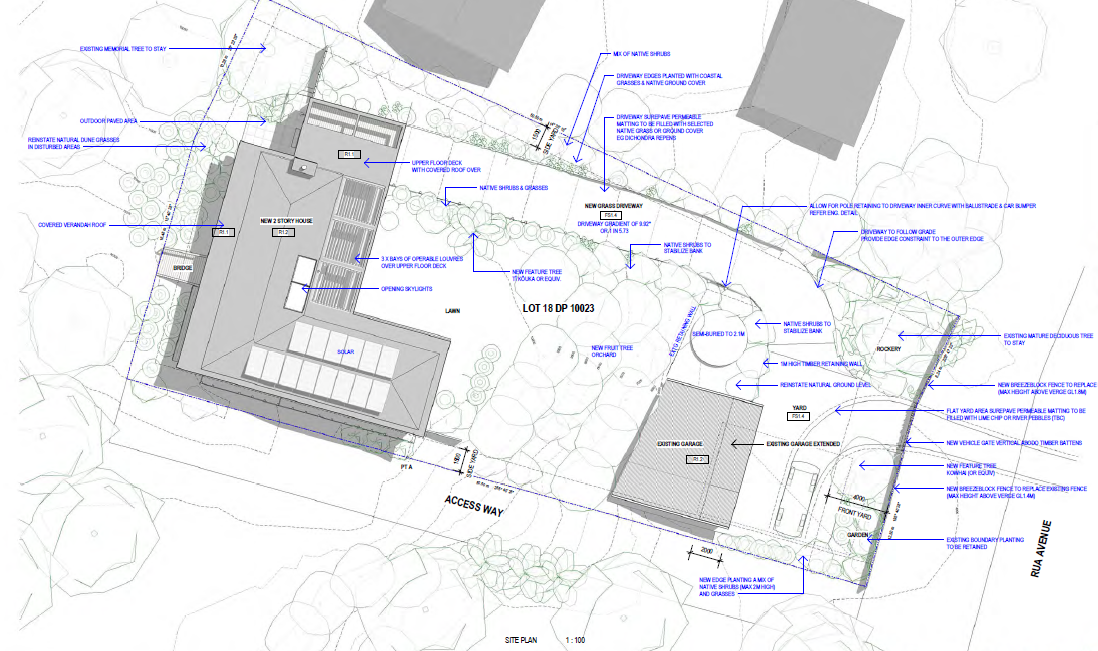 Waitarere Beach House site plan