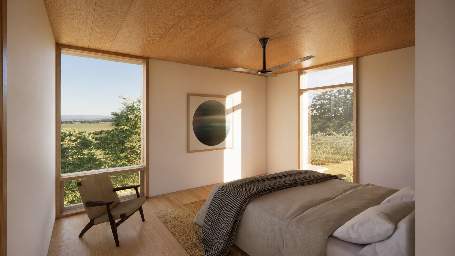 Waitarere Beach House bedroom render