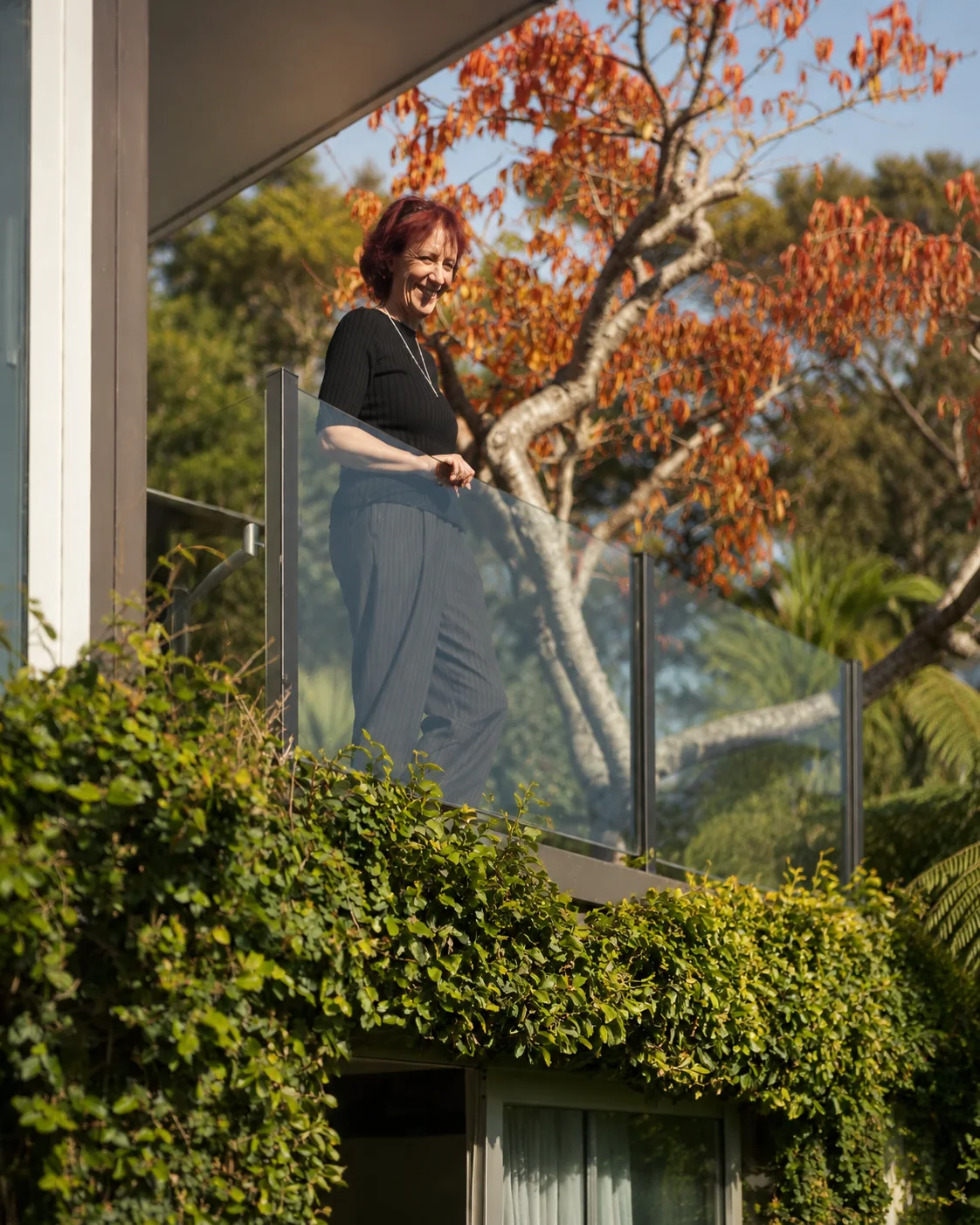 Liz Wallace at home in Days Bay