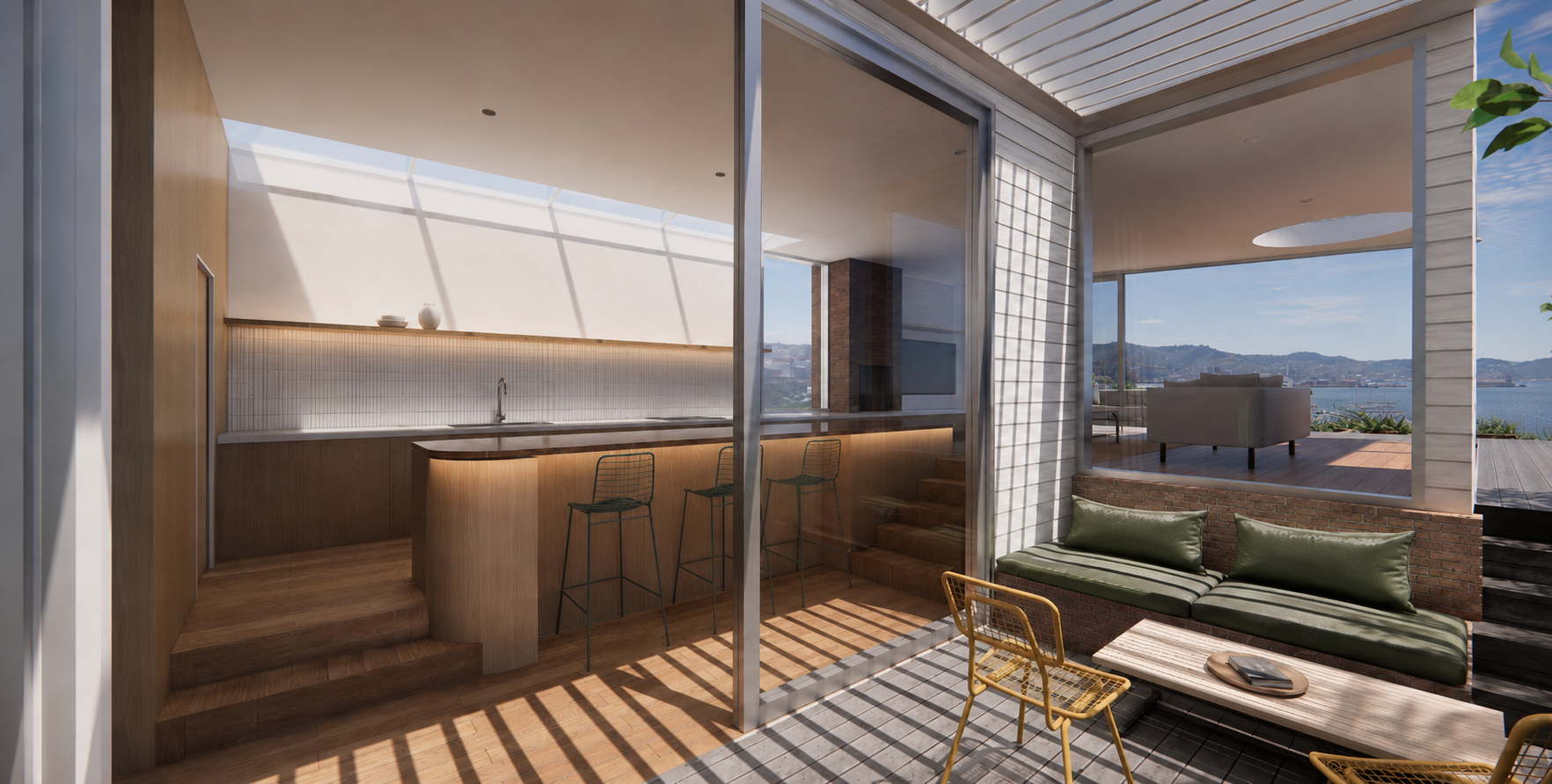 Roxburgh Street House courtyard render
