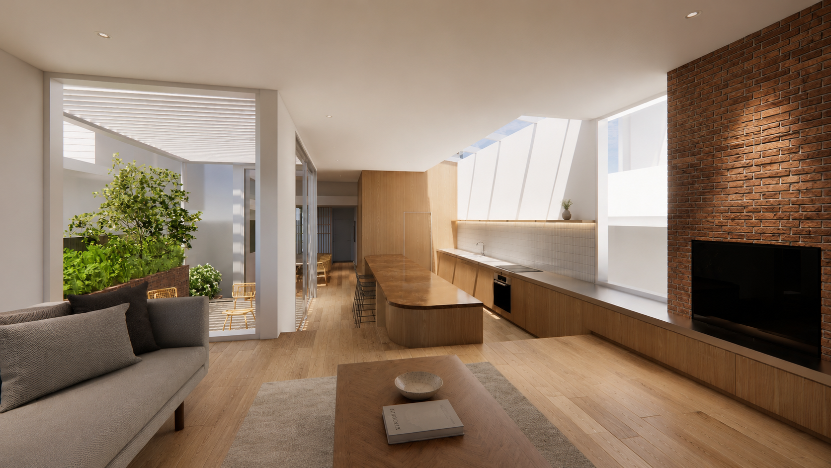 Roxburgh Street House lounge interior render