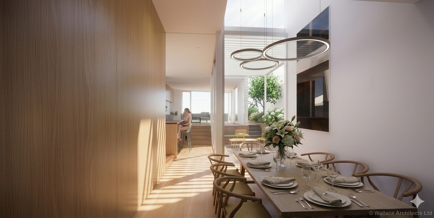 Roxburgh Street House dining render