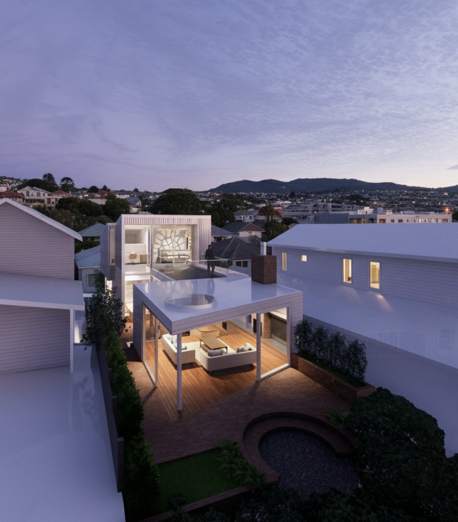 Roxburgh Street House birdseye render